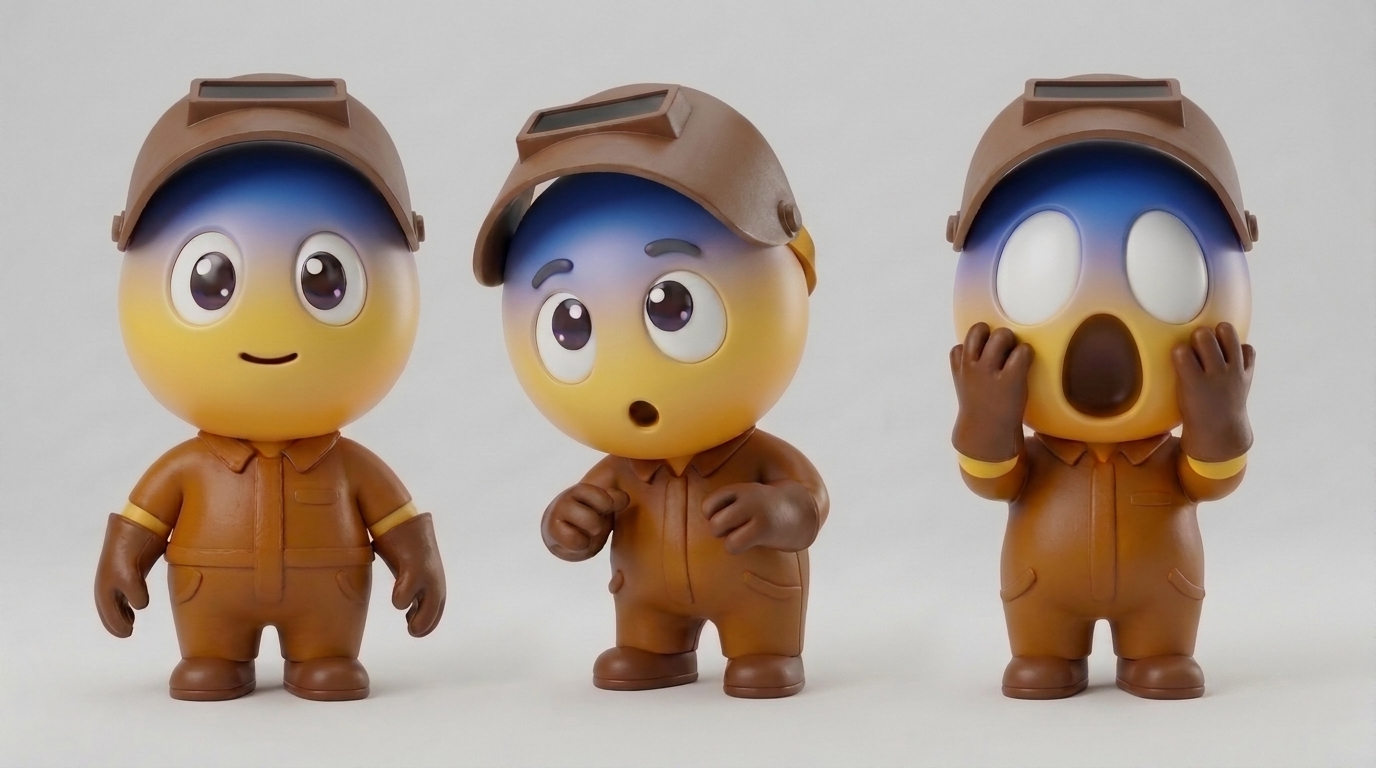 The Maker — expression sheet